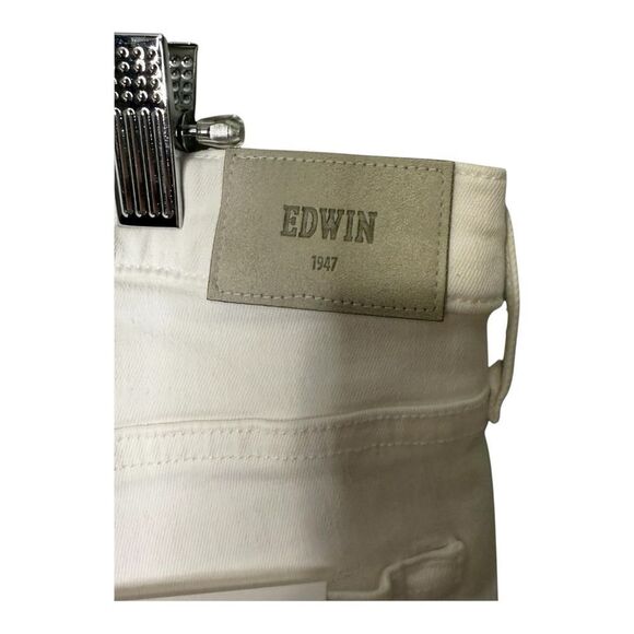 NWT Edwin Bree Cropped Optic white ankle jeans size 33 - Picture 12 of 14